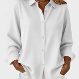 Dames Blouse met Klassieke Kraag en Knoopsluiting