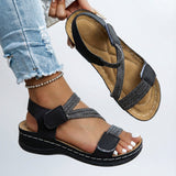 Dames Sandalen met Verstelbare Bandjes en Klittenbandsluiting