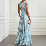 Dames Maxi Jurk met Bloemenprint en V-hals