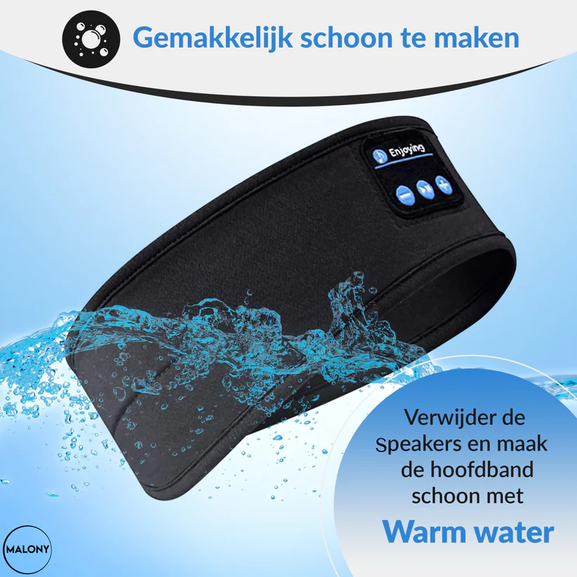 Fone Bluetooth hoofdband – draadloze sport- en slaaphoofdband met ingebouwde speakers en oogmasker voor ultiem comfort en ontspanning.