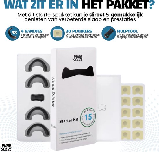 Magnetische neusstrips tegen snurken – Bevordert een open neusademhaling, vermindert snurkgeluiden en ondersteunt sportprestaties. Ideaal voor een rustige nacht en optimale zuurstofopname tijdens het sporten. Comfortabel, huidvriendelijk en effectief voor betere slaap en ademhaling.