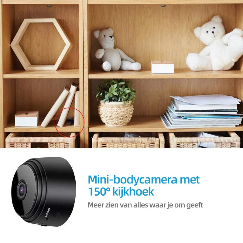 IP Wifi mini camera 1080P – draadloze externe camera met nachtzicht, ideaal voor het bewaken van veiligheid, kinderen en huisdieren.