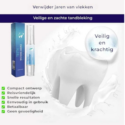 Tandenbleek stift – snelle, effectieve oplossing voor een wittere glimlach. Compact en gebruiksvriendelijk, ideaal voor onderweg. Verwijdert vlekken en zorgt voor een stralend resultaat.