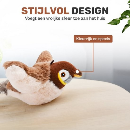 Interactief kattenspeelgoed – oplaadbare vliegende vogel met tjilpende geluiden, perfect voor het stimuleren van de jachtinstincten van je kat.