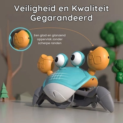 Dansende krab – Montessori interactief kruipend baby speelgoed dat de motorische vaardigheden en zintuiglijke ontwikkeling bevordert, met vrolijke bewegingen en geluiden.