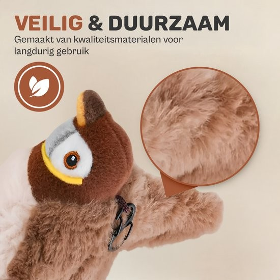 Interactief kattenspeelgoed – oplaadbare vliegende vogel met tjilpende geluiden, perfect voor het stimuleren van de jachtinstincten van je kat.