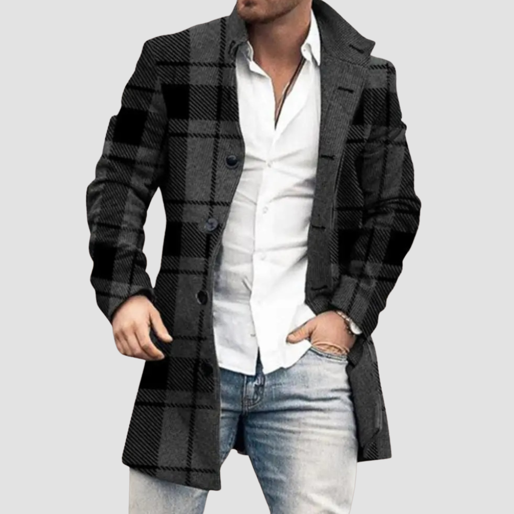 LENNART modieuze jas voor heren – eigentijds design met hoogwaardige stof en slanke pasvorm voor een verzorgde uitstraling.