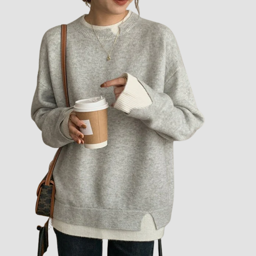 Zachte vrijetijdstrui voor dames, gebreid ontwerp met comfortabele pasvorm – perfect voor ontspannen dagen en casual outfits.