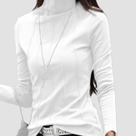Maelis – comfortabele turtleneck T‑shirt voor vrouwen, gemaakt van zachte, ademende jersey met aansluitende col en tijdloze, stijlvolle pasvorm.