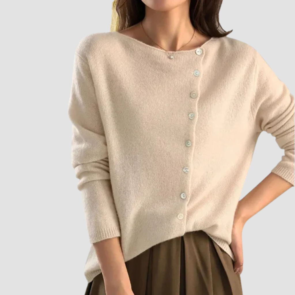 Stijlvolle kasjmier lentetrui voor dames in zachte, lichte stof met elegante pasvorm, ideaal voor het voorjaar.