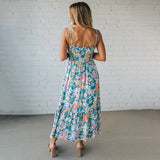 Dames Maxi Jurk met Bloemenprint en Spaghettibandjes