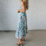 Dames Maxi Jurk met Bloemenprint en Spaghettibandjes