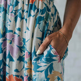 Dames Maxi Jurk met Bloemenprint en Spaghettibandjes