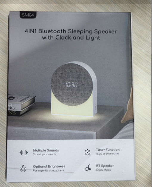 GlowTime digitale wekker met Bluetooth en nachtlampje – modern design, draadloze verbinding en zachte verlichting voor een rustgevende sfeer.