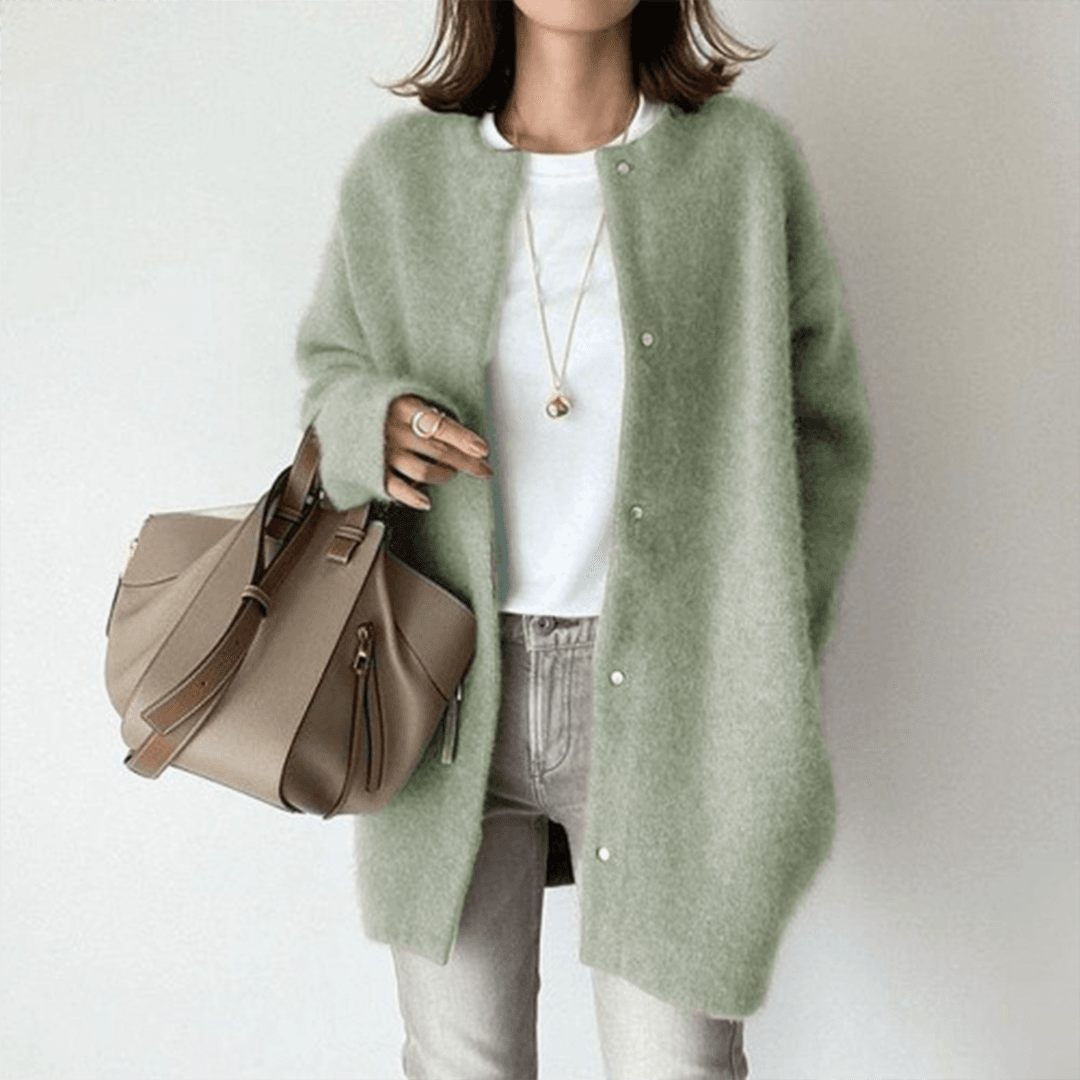 Elegant dames vest met zachte textuur – stijlvol en comfortabel ontwerp, ideaal voor koele dagen en een verfijnde look.