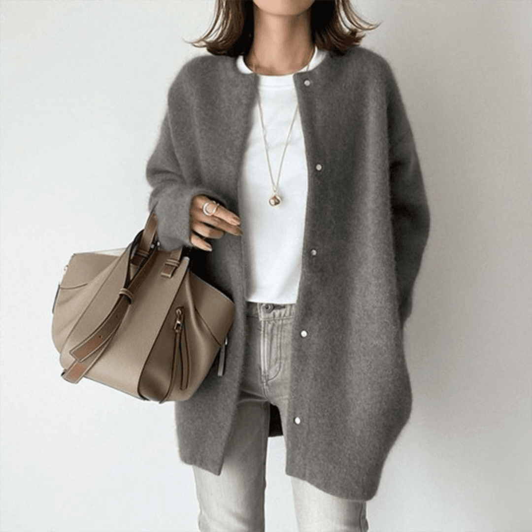 Elegant dames vest met zachte textuur – stijlvol en comfortabel ontwerp, ideaal voor koele dagen en een verfijnde look.