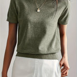 Casual dames T-shirt met korte mouwen, perfect voor de lente en dagelijkse outfits.