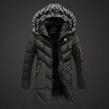 Lange winterjas met sherpa voering en capuchon