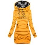 Lillian lange hoodie jurk Heartbeat voor dames in diverse kleuren – zachte stof, comfortabele pasvorm en casual, trendy stijl.