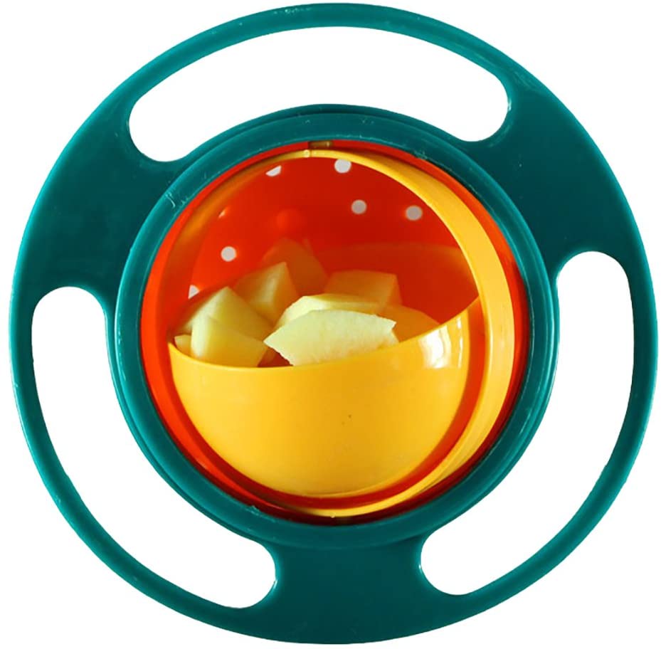 Anti-knoei bakje – 360° draaibare morsbestendige kom, perfect voor baby's en peuters. Voorkomt gemors en maakt zelfstandig eten gemakkelijker.