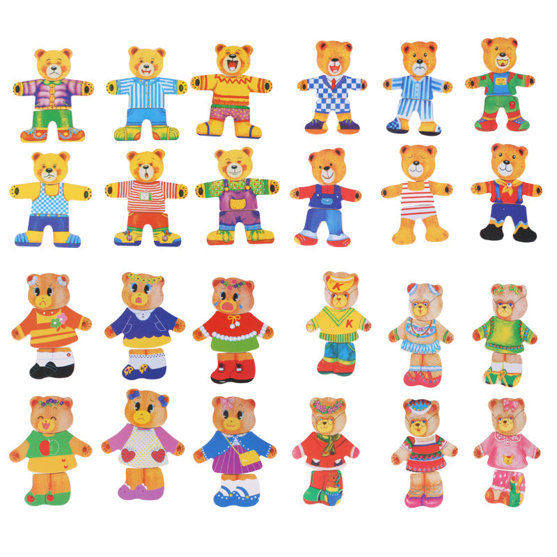 Boris de Beer houten verkleedpuzzel voor kinderen – duurzaam speelgoed, verwisselbare outfits en stimuleert creativiteit en motorische vaardigheden.