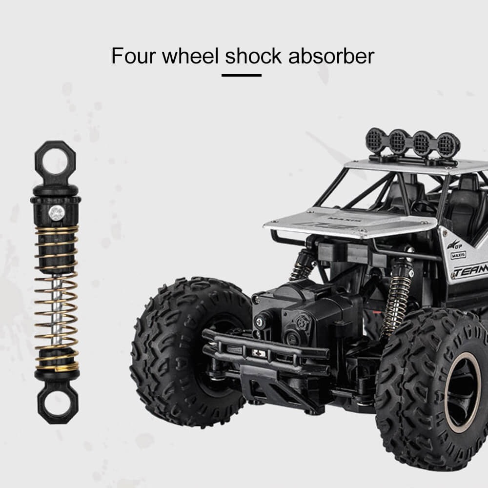 Stoere Offroad RC Auto – afstandbestuurbare terreinwagen voor kinderen, met grote wielen en schokbestendig ontwerp voor buitenavonturen.