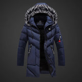 Lange winterjas met sherpa voering en capuchon