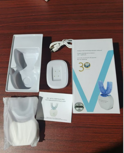 HappySmile - Intelligente Automatische Elektrische Tandenborstel voor Volwassenen – U-vormig Design – Ultrasone Technologie – Handsfree Tandenpoetsen – Diepe Reiniging & Witte Tanden – Oplaadbaar & Waterdicht.
