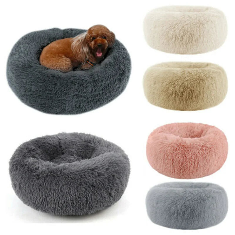 DreamPet comfortabel donutbed voor katten en honden – zachte, knusse ligplaats die warmte en veiligheid biedt voor huisdieren van alle groottes.