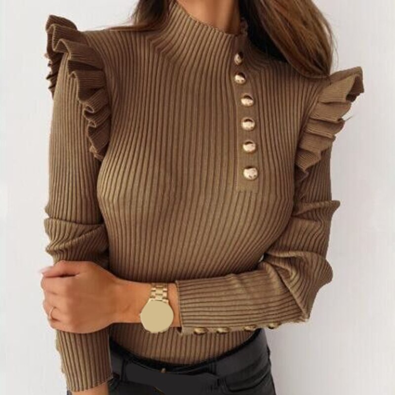 Elegante damestrui met chique knopen, perfect voor een verfijnde en stijlvolle look.