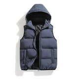Gewatteerde bodywarmer met capuchon en zakken