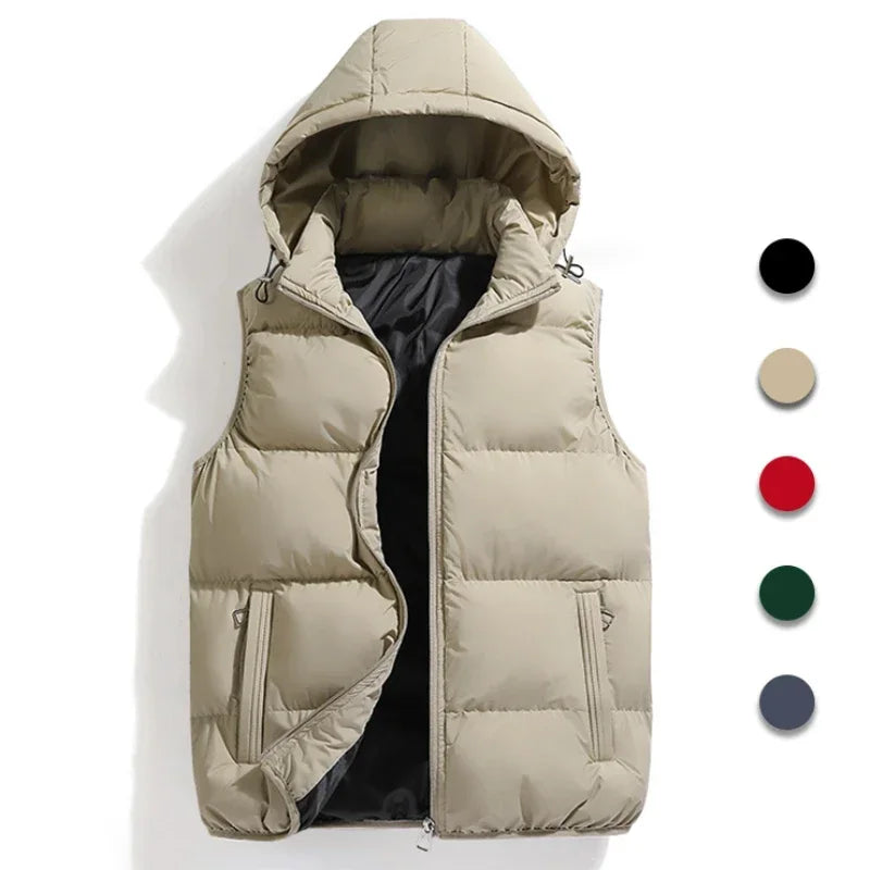 Haris heren bodywarmer met capuchon – lichtgewicht, waterafstotend en comfortabele pasvorm voor stijlvolle bescherming tegen wind en kou.