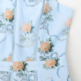 Dames Maxi Jurk met Bloemenprint en Strikbandjes