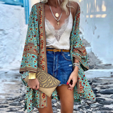 Bohemian Kimono Vest met Print