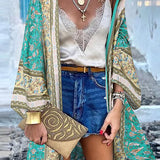 Bohemian Kimono Vest met Print