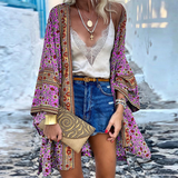 Bohemian Kimono Vest met Print