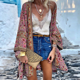 Bohemian Kimono Vest met Print