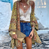 Bohemian Kimono Vest met Print