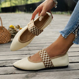 Dames Slingback Flats met Gevlochten Band