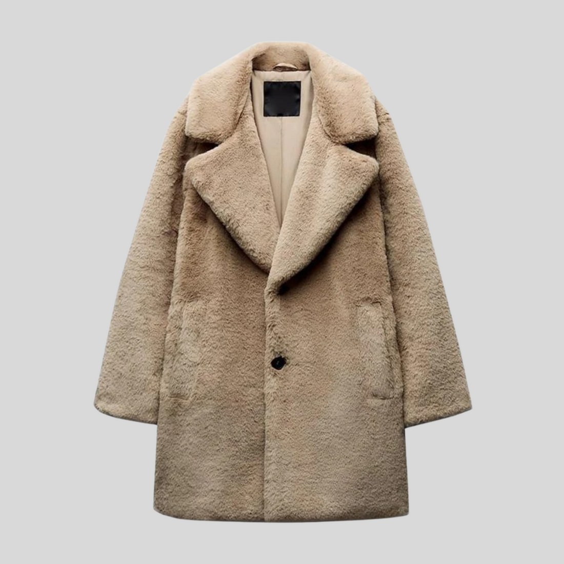 Vivienne trendy teddy jas voor dames – zachte en warme jas met rits, comfortabele oversized pasvorm en stijlvol design voor casual en winterse looks.