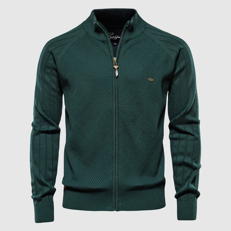 Heren vest met volledige ritssluiting in diverse kleuren – zachte stof, comfortabele pasvorm en veelzijdige casual stijl.