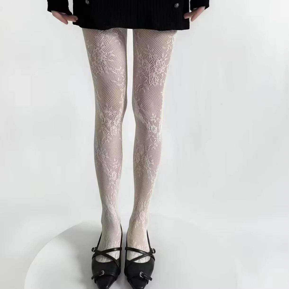 Dames Panty met Bloemenpatroon