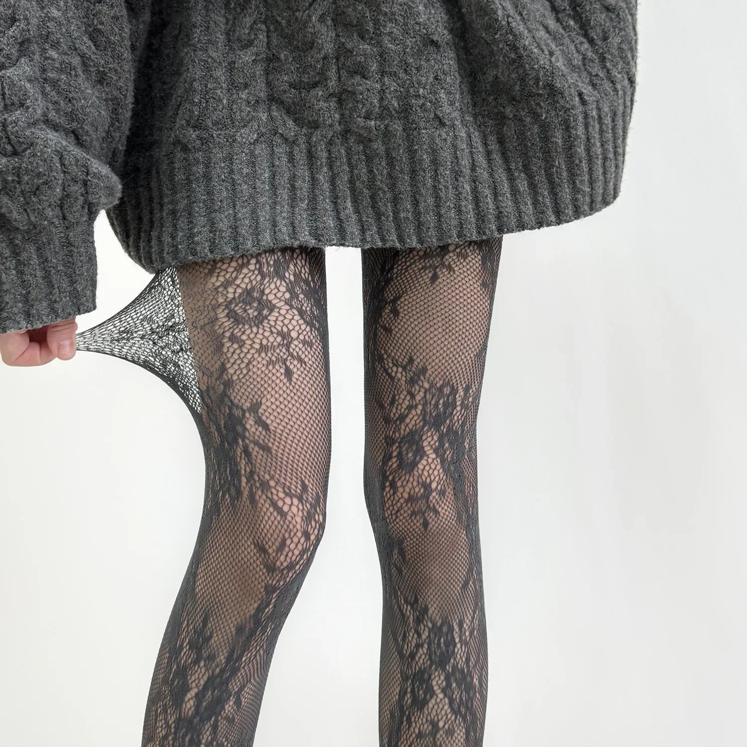 Dames Panty met Bloemenpatroon