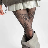 Dames Panty met Bloemenpatroon