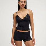 Dames Tweedelige Pyjamaset met Kantafwerking