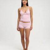 Dames Tweedelige Pyjamaset met Kantafwerking
