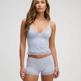 Dames Tweedelige Pyjamaset met Kantafwerking