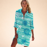 Dames Tuniekjurk met V-hals en Print
