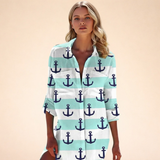 Dames Tuniekjurk met V-hals en Print