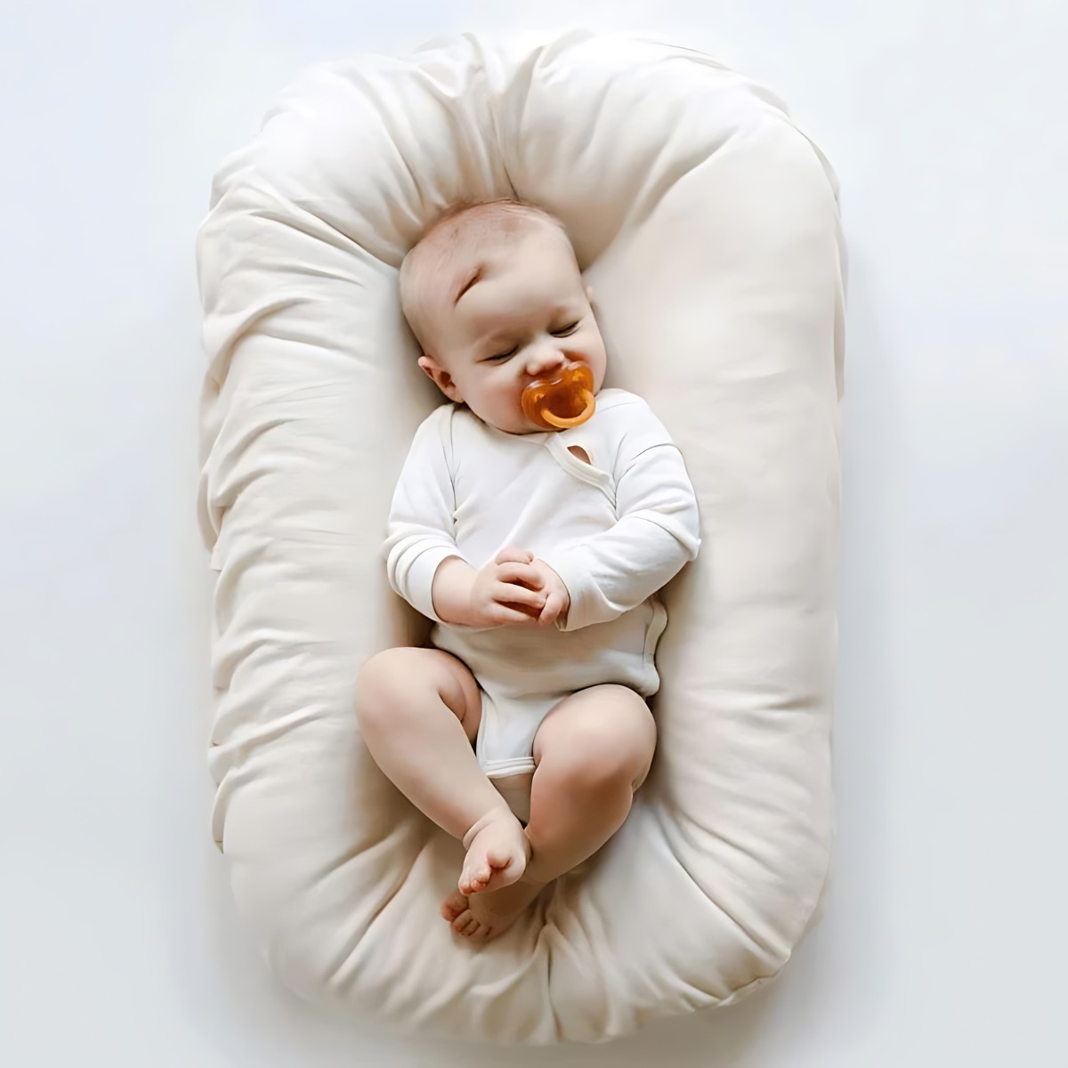 SnugiNest babynest – zacht en ademend nestje dat comfort en veiligheid biedt, ergonomisch design voor geborgen slaap van pasgeborenen.